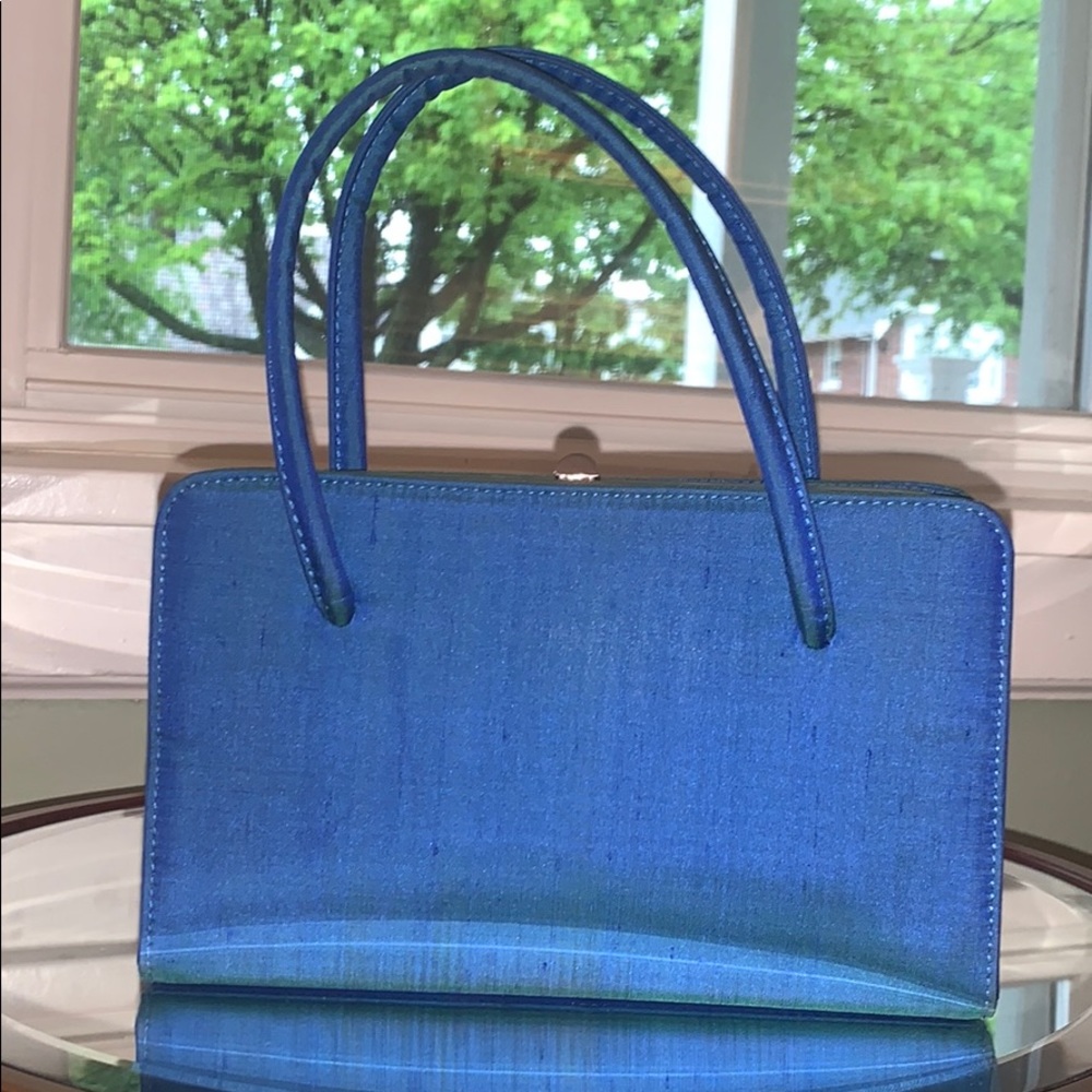 Vintage blue silk purse